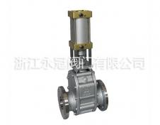 不鏽鋼(gāng)氣動陶瓷雙(shuang)閘闆閥Z644TC