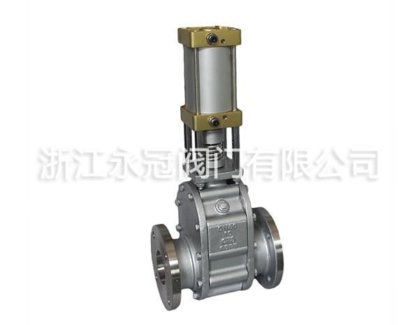 不鏽鋼氣動(dòng)陶瓷雙閘闆閥(fá)Z644TC